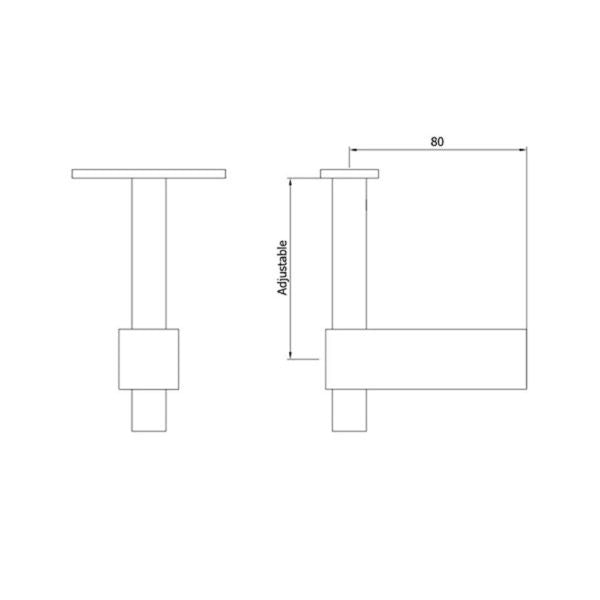 Post Handrail Support for Square Posts