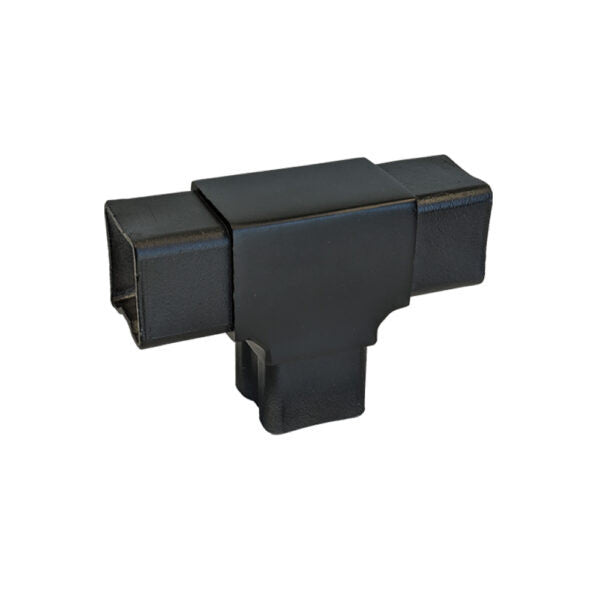 Tee Fitting for Square Rail – 40 x 40 x 2 mm - Satin Black
