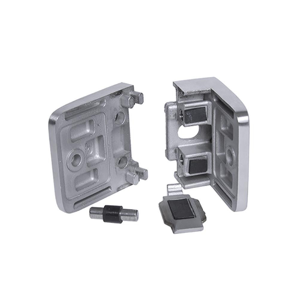 Glass Clamps for Flat Posts, Satin Black Detail