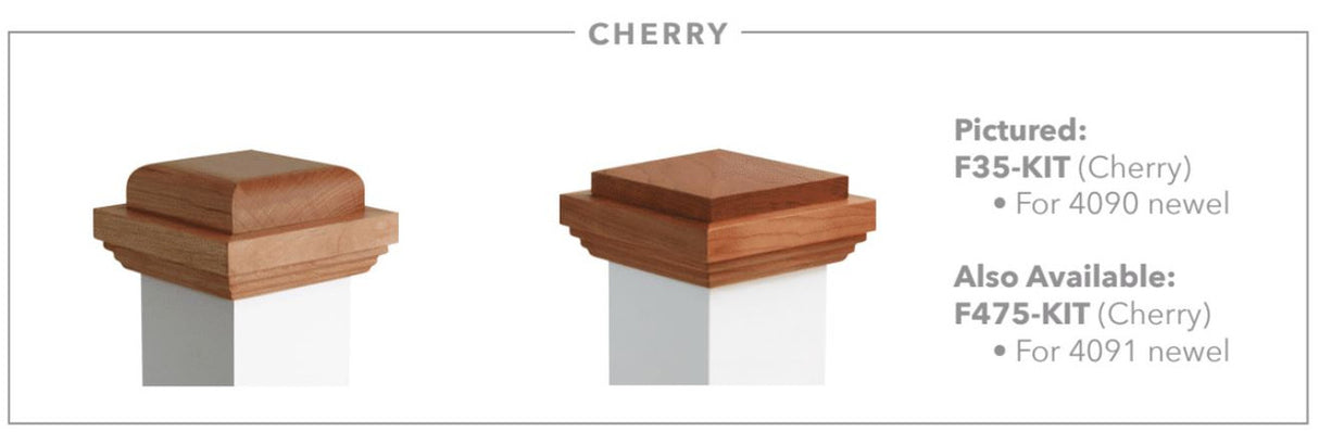 Cherry Newel Caps