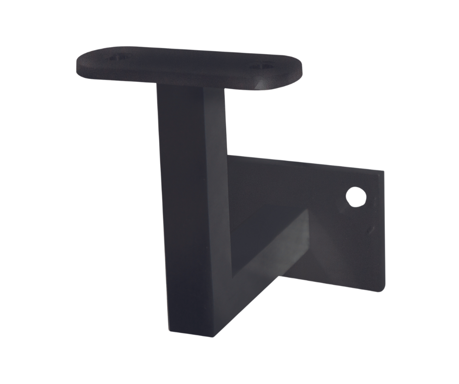 E036300/MB Nero Black Wall Mounted Handrail Support, Square Handrail