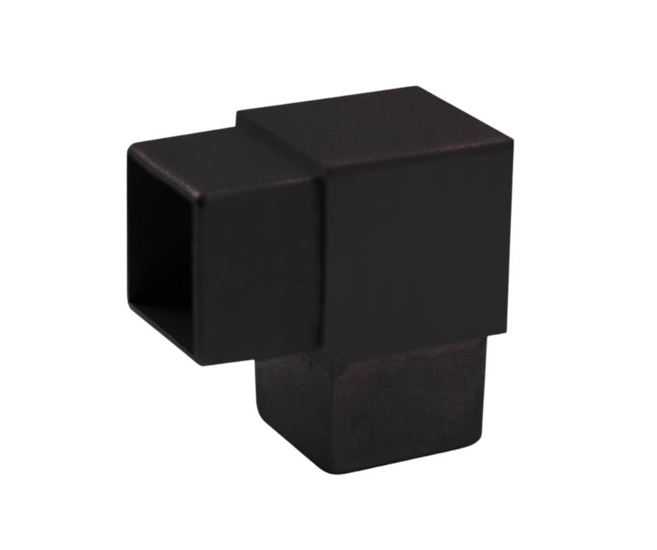 E4713/304/MB Nero Black Square Connector For 1 9/16" x 1 9/16" x 5/64" Tube