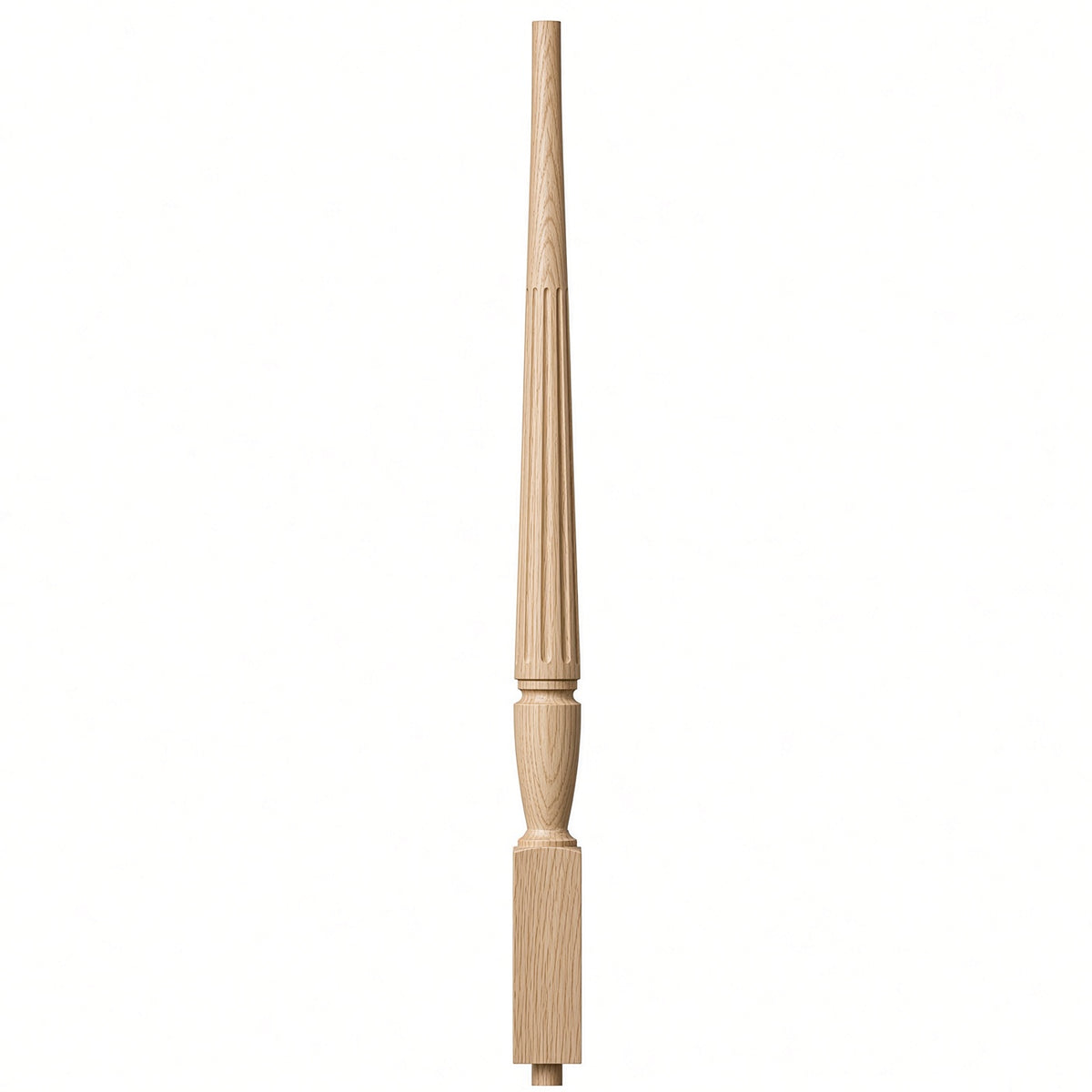 F-2015 1-3/4" Fluted Bunker Hill Stair Baluster, Available in 31", 34", 36", 39", 42", and 48" Lengths, Ash
