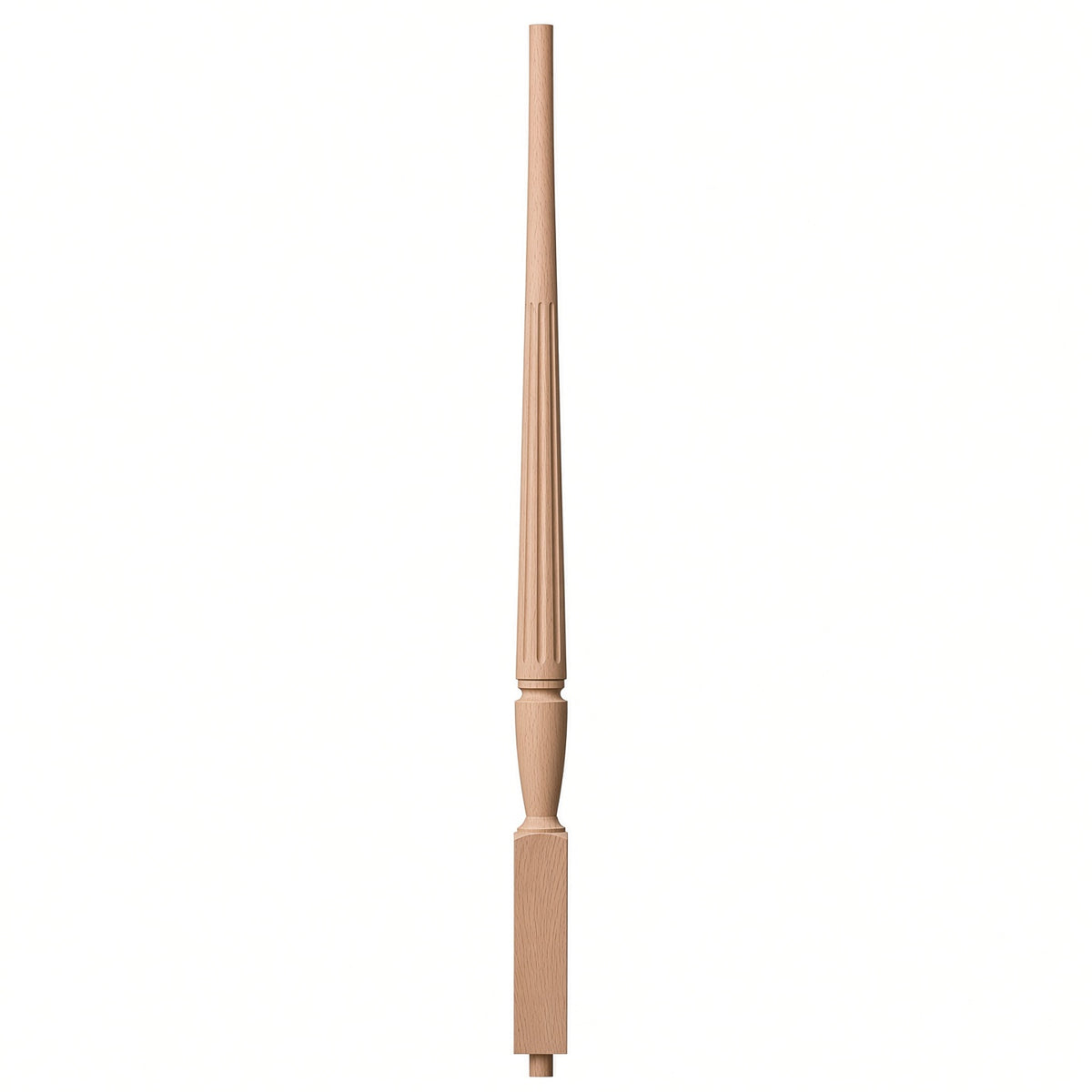 F-2015 1-3/4" Fluted Bunker Hill Stair Baluster, Available in 31", 34", 36", 39", 42", and 48" Lengths, Beech