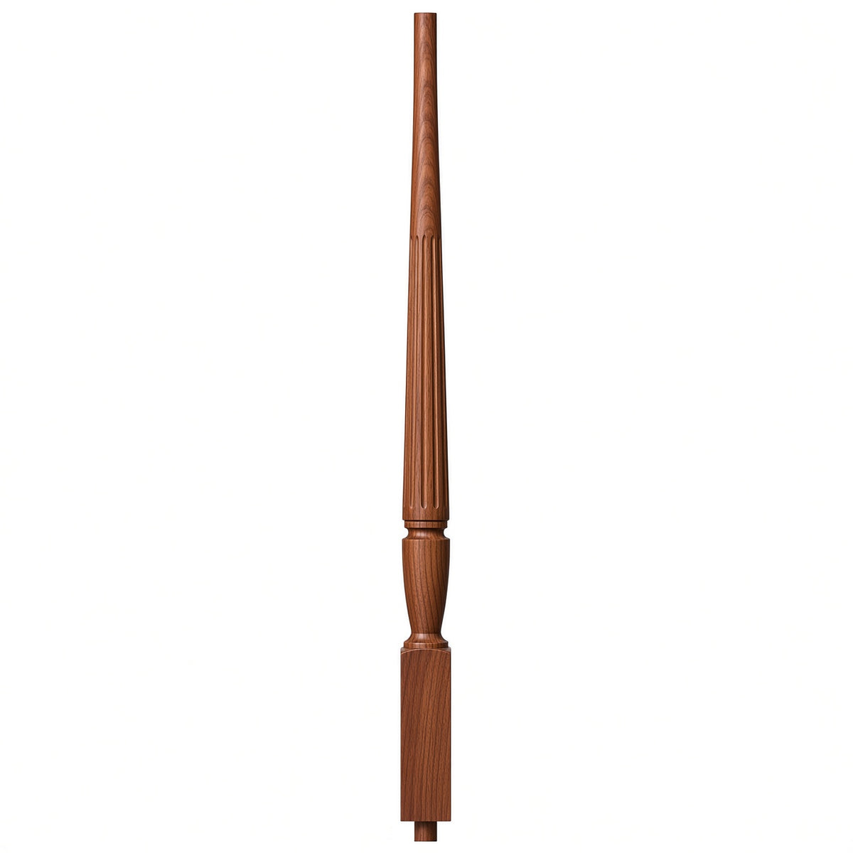 F-2015 1-3/4" Fluted Bunker Hill Stair Baluster, Available in 31", 34", 36", 39", 42", and 48" Lengths, Mahogany