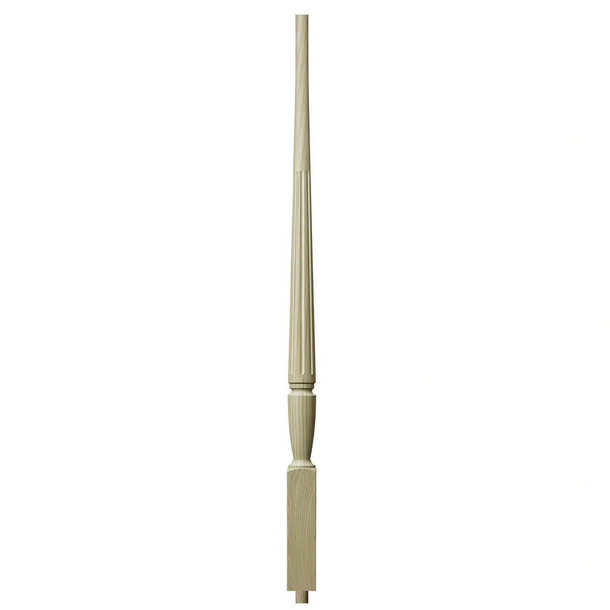 F-2015 1-3/4" Fluted Bunker Hill Stair Baluster, Available in 31", 34", 36", 39", 42", and 48" Lengths, Poplar