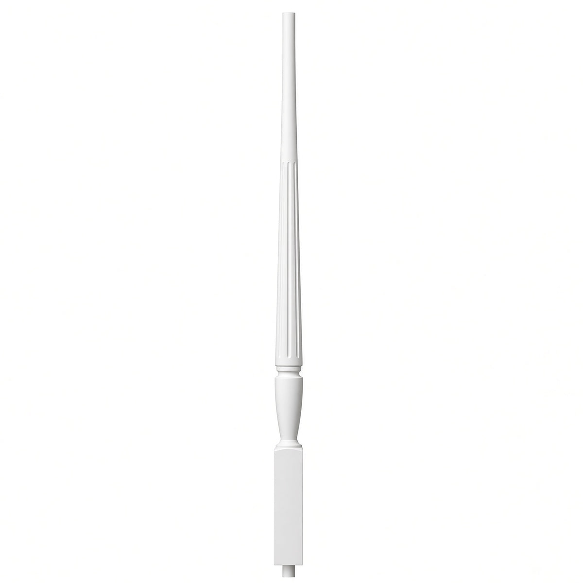 F-2015 1-3/4" Fluted Bunker Hill Stair Baluster, Available in 31", 34", 36", 39", 42", and 48" Lengths, Primed or Prefinished White