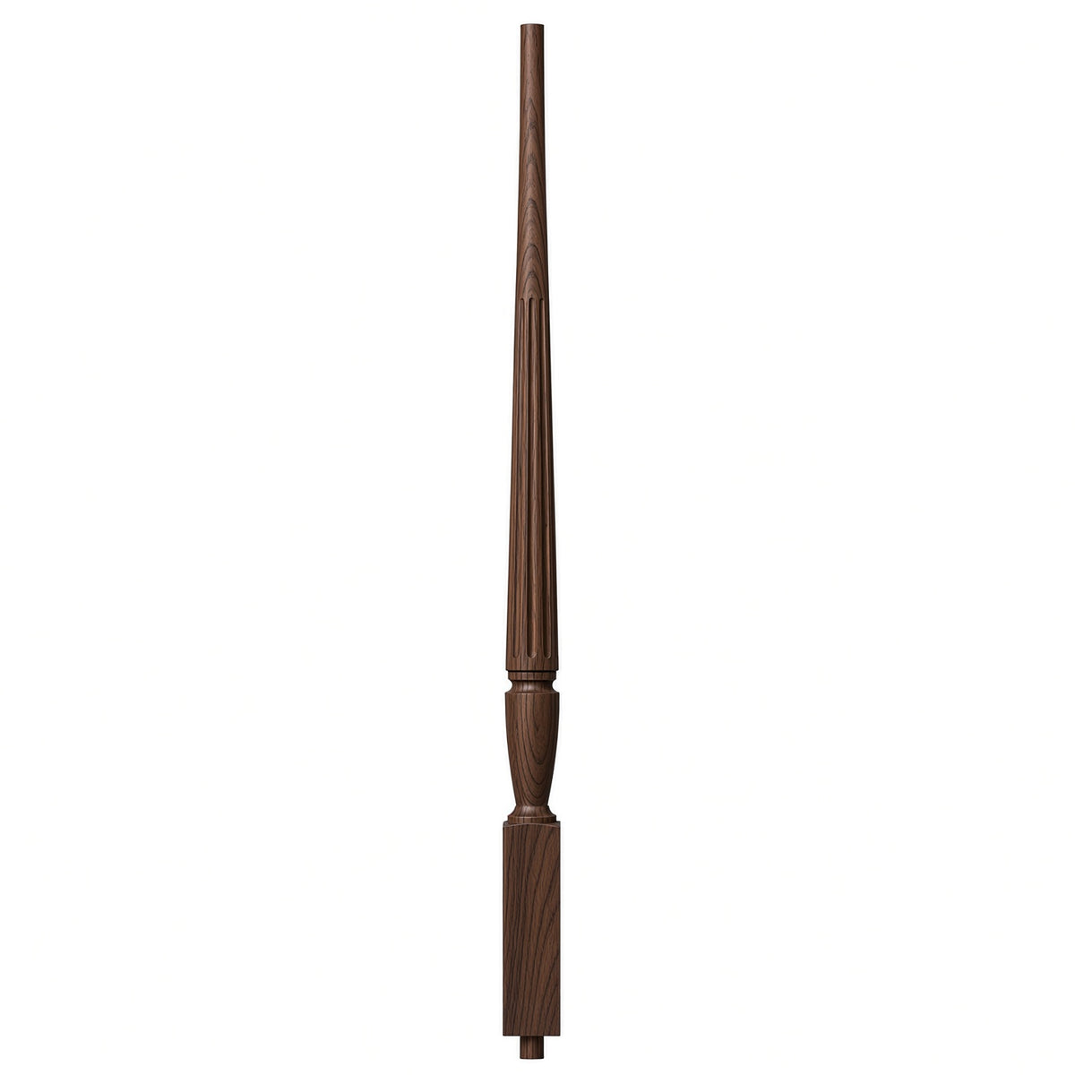 F-2015 1-3/4" Fluted Bunker Hill Stair Baluster, Available in 31", 34", 36", 39", 42", and 48" Lengths, Walnut