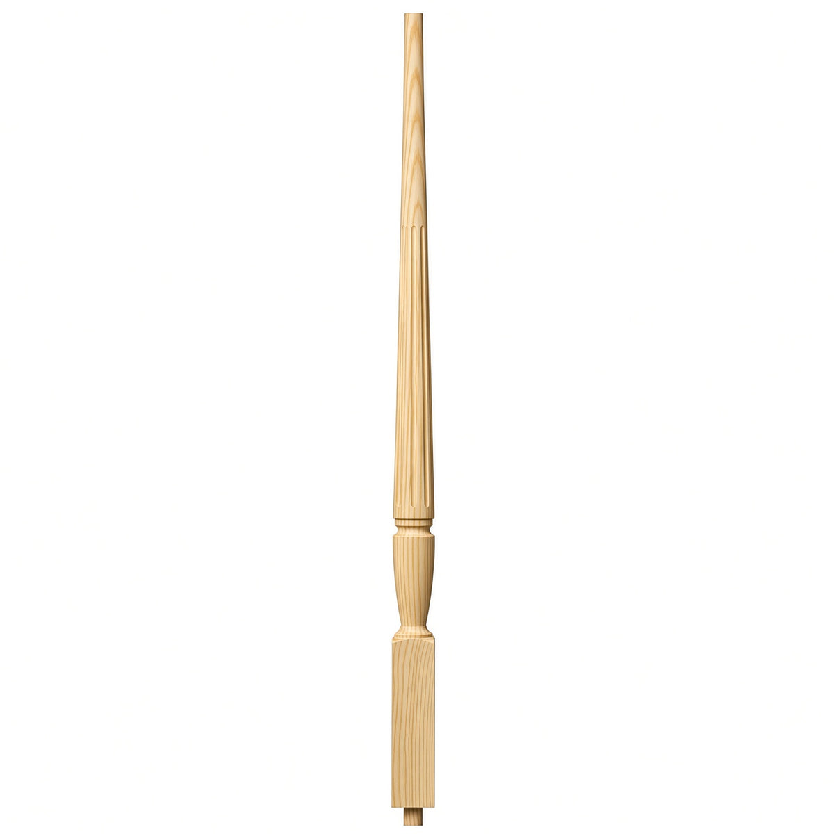 F-2015 1-3/4" Fluted Bunker Hill Stair Baluster, Available in 31", 34", 36", 39", 42", and 48" Lengths, Yellow Pine