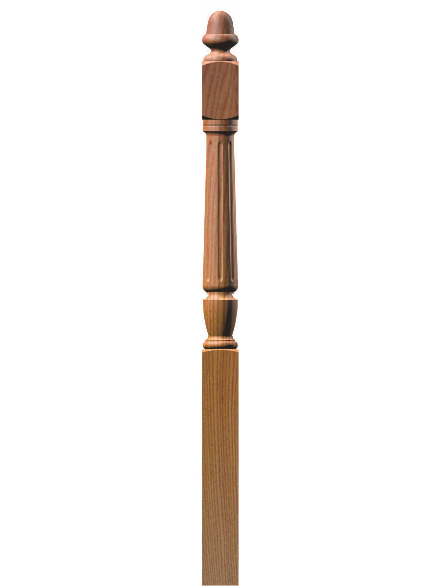 F-3042 Fluted Acorn Top Starting Newel Post