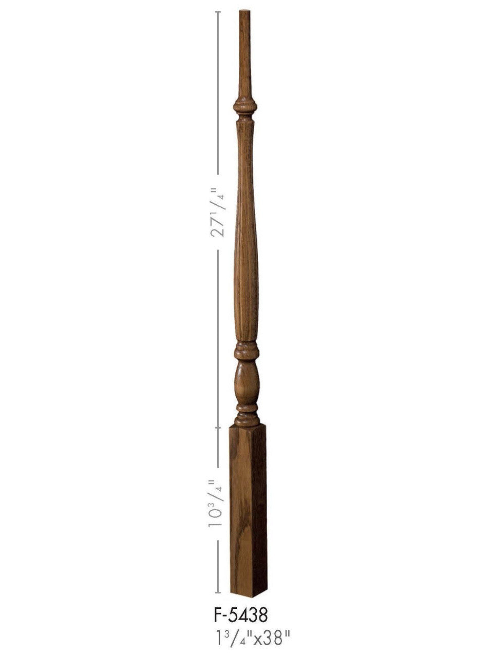 F-5438 38-inch Fluted Country Classic Baluster
