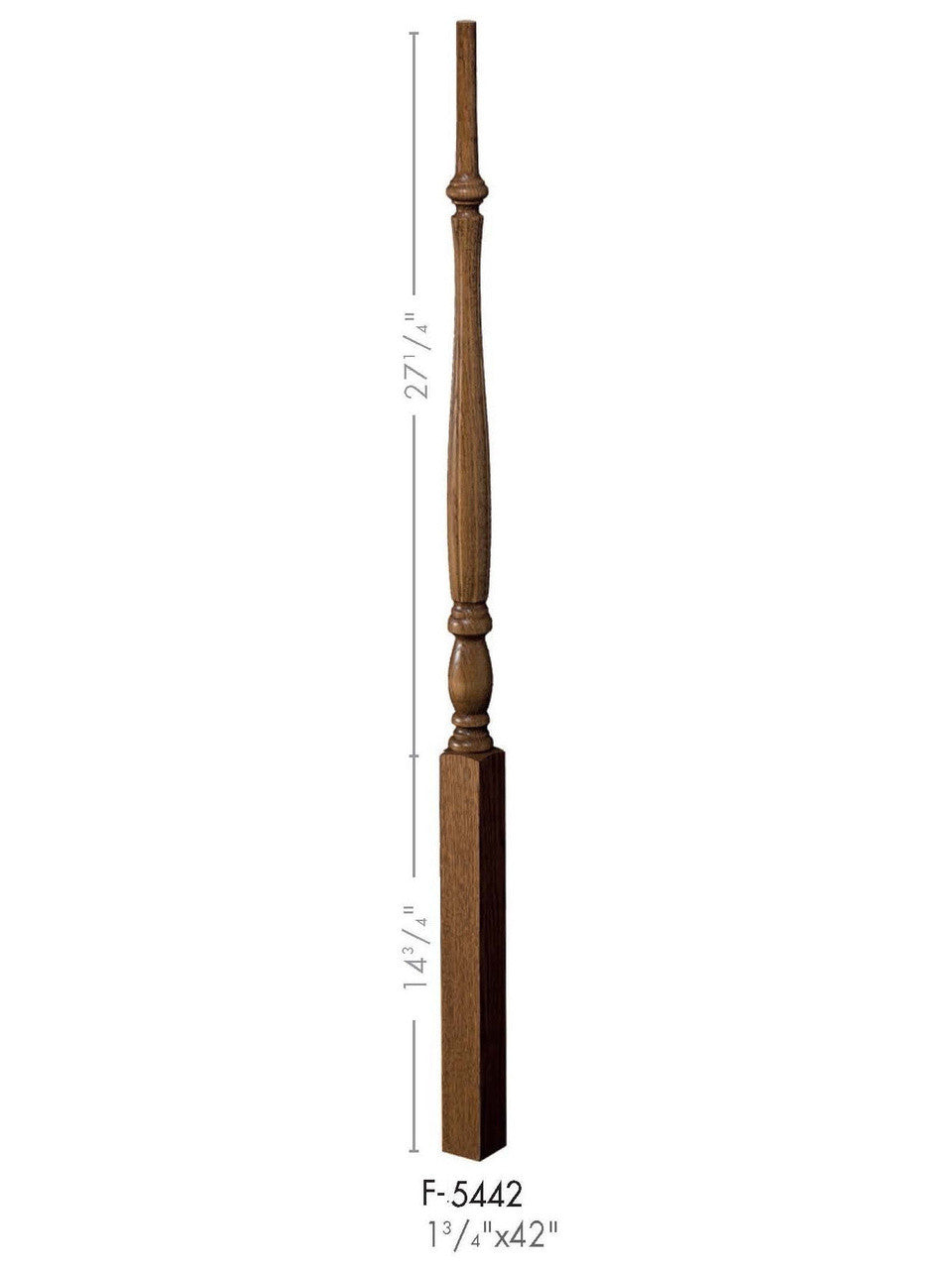 F-5442 42-inch Fluted Country Classic Baluster