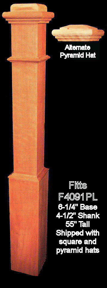 F4091-PL Plain 55" Box Newel Post 2