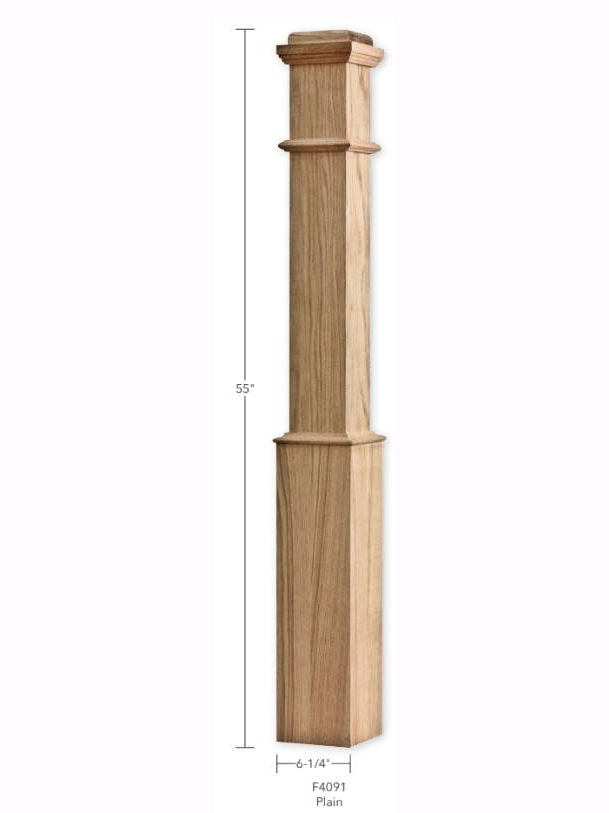 F4091-PL Plain 55" Box Newel Post