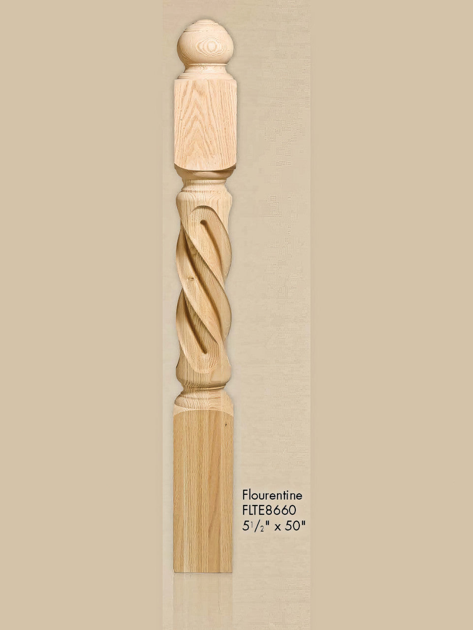 FLTE-8660 50" Flourentine Grande Newel Post