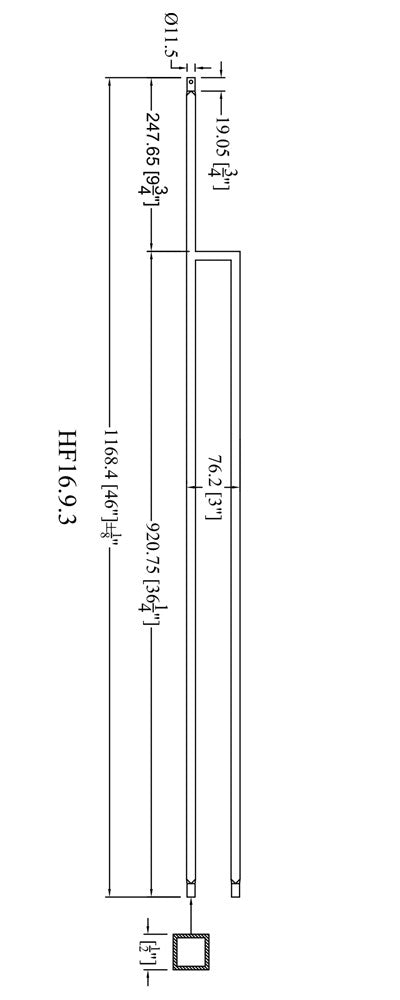 HF16.9.3 Level Double Leg Iron Baluster CADD