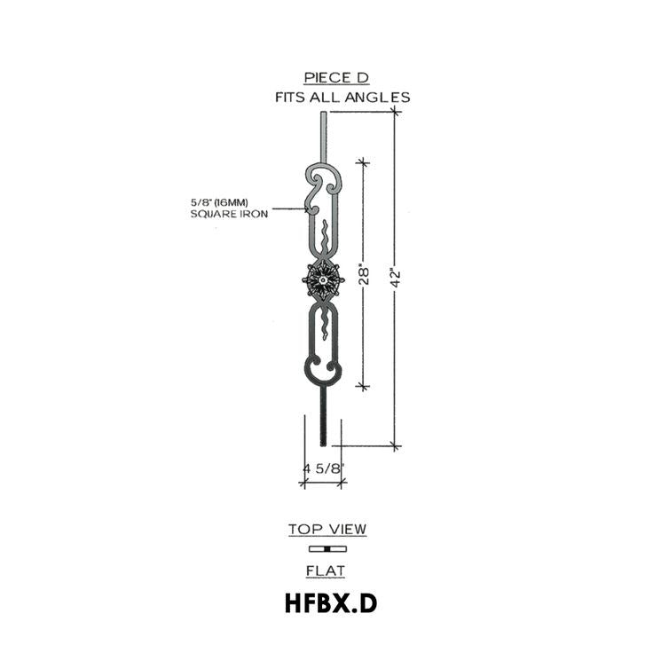 HFBX.D Bordeaux Rake Iron Panel