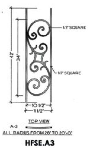 HFSE.A3 Seville Iron Panel