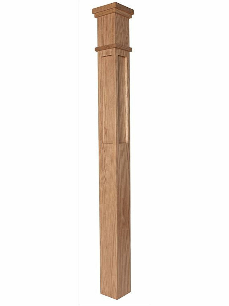MFP-4375 Actual Flat Panel Mission-Style Box Newel Post
