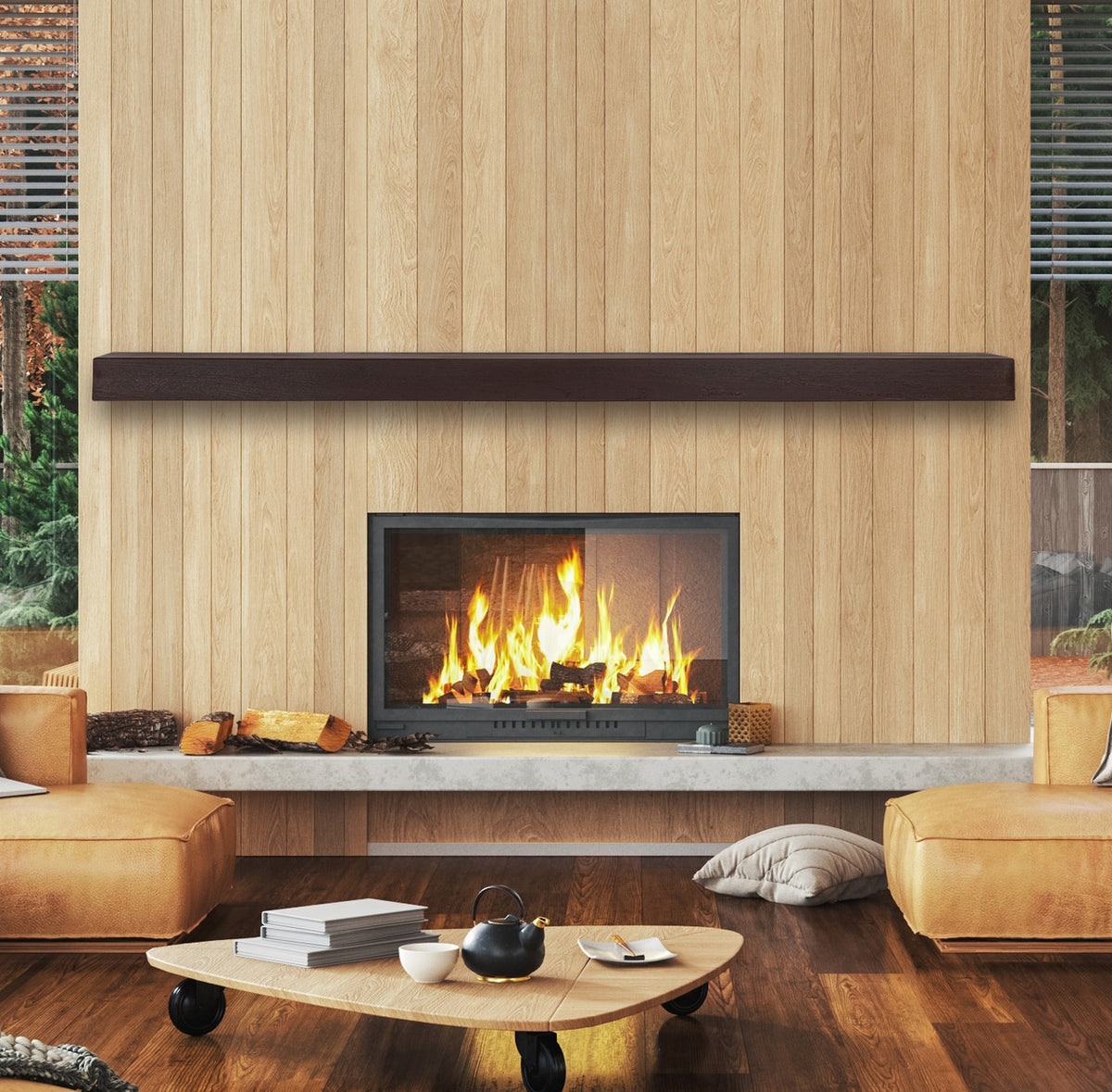 NCL Linear Non-Combustable Fireplace Mantel Shelf