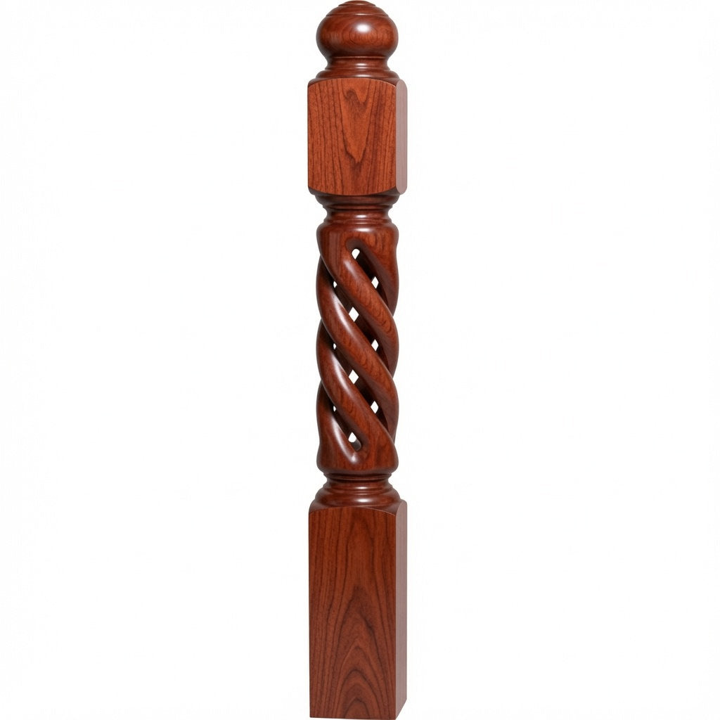 ORT-8660 5-1/2" x 50" Open Rope Twist, Brazilian Cherry