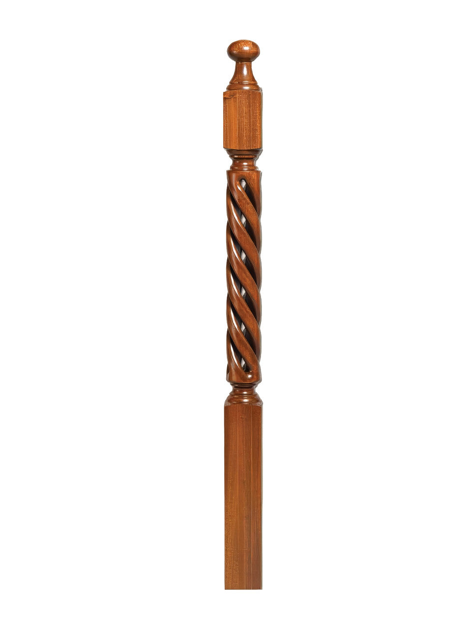 ORT-8645 60" Open Rope Twist Ball Top Newel Post