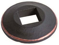 Modern Disk Shoes for Square Balusters Oil Rubbed Copper