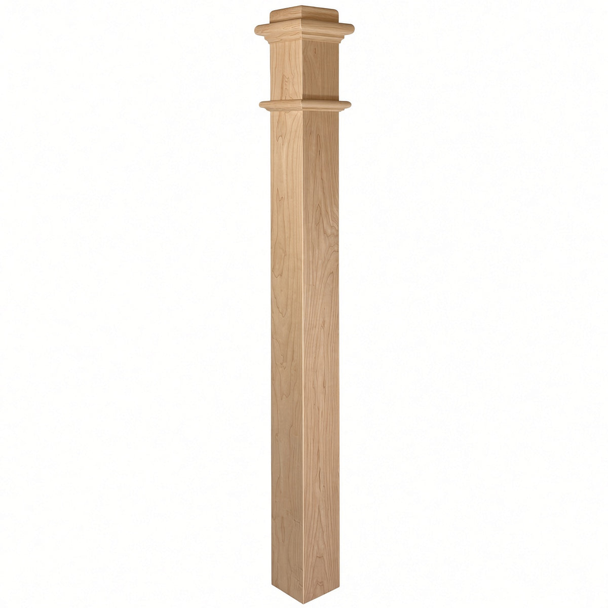 993PL Plain 4-3/4" x 56" Ranch Box Newel Post, Alder