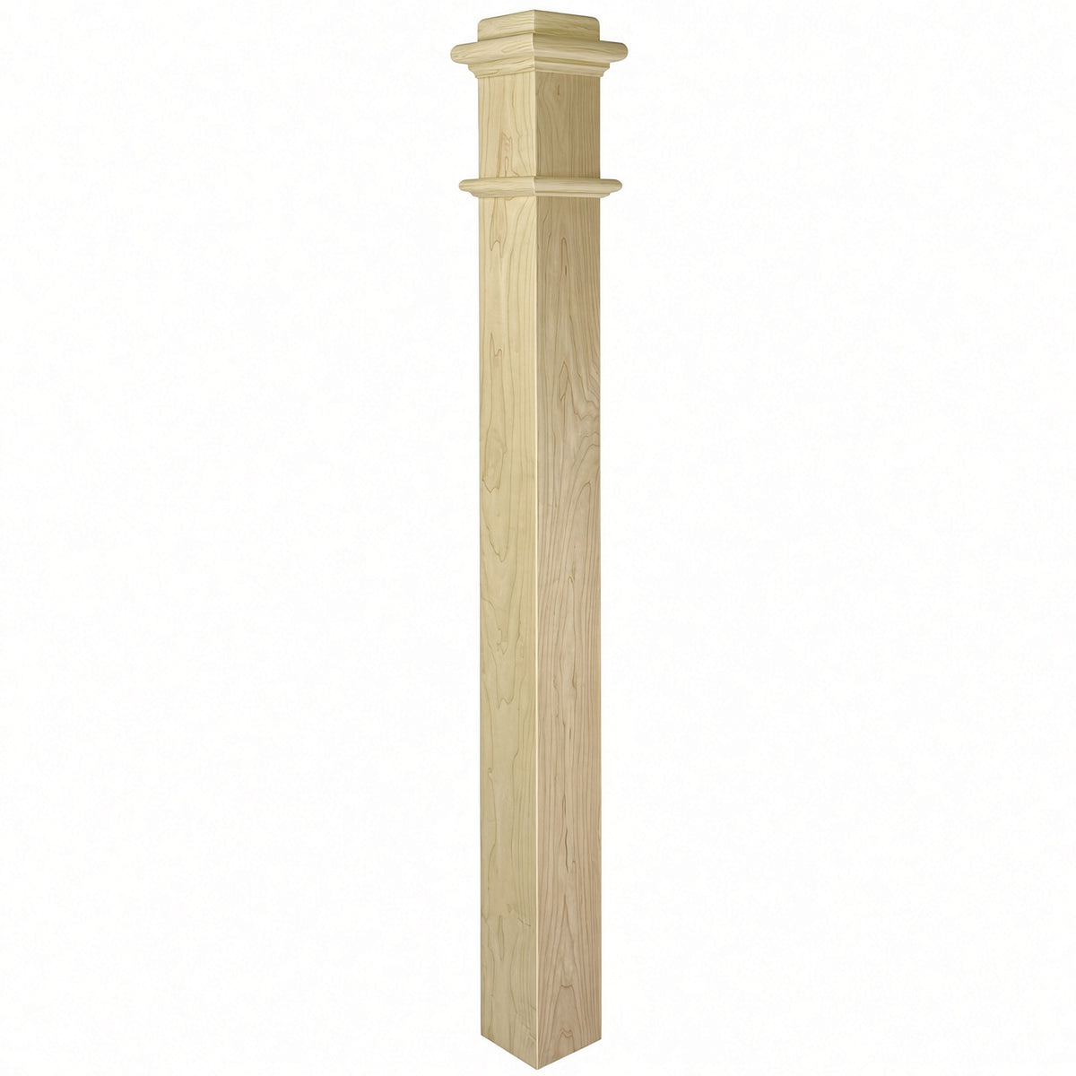993PL Plain 4-3/4" x 56" Ranch Box Newel Post, Poplar