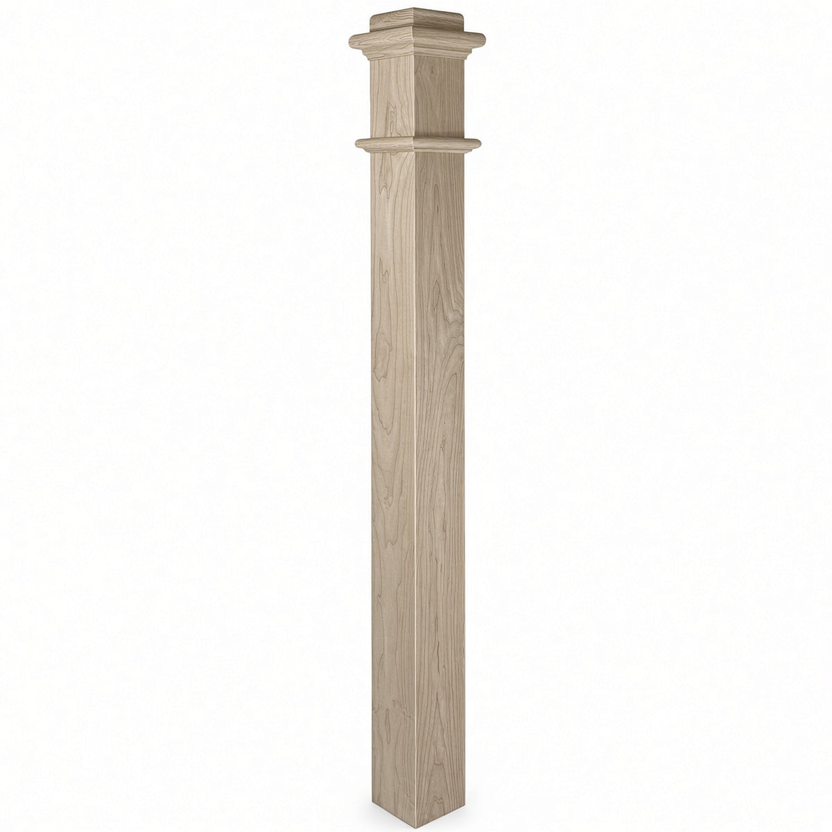 993PL Plain 4-3/4" x 56" Ranch Box Newel Post, White Oak
