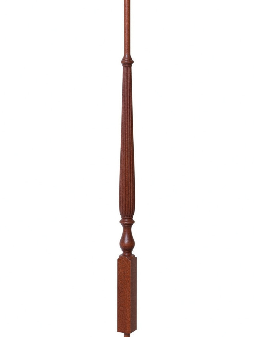 R-2715 40" Reeded Ohio Regency Stairways Baluster, Mahogany