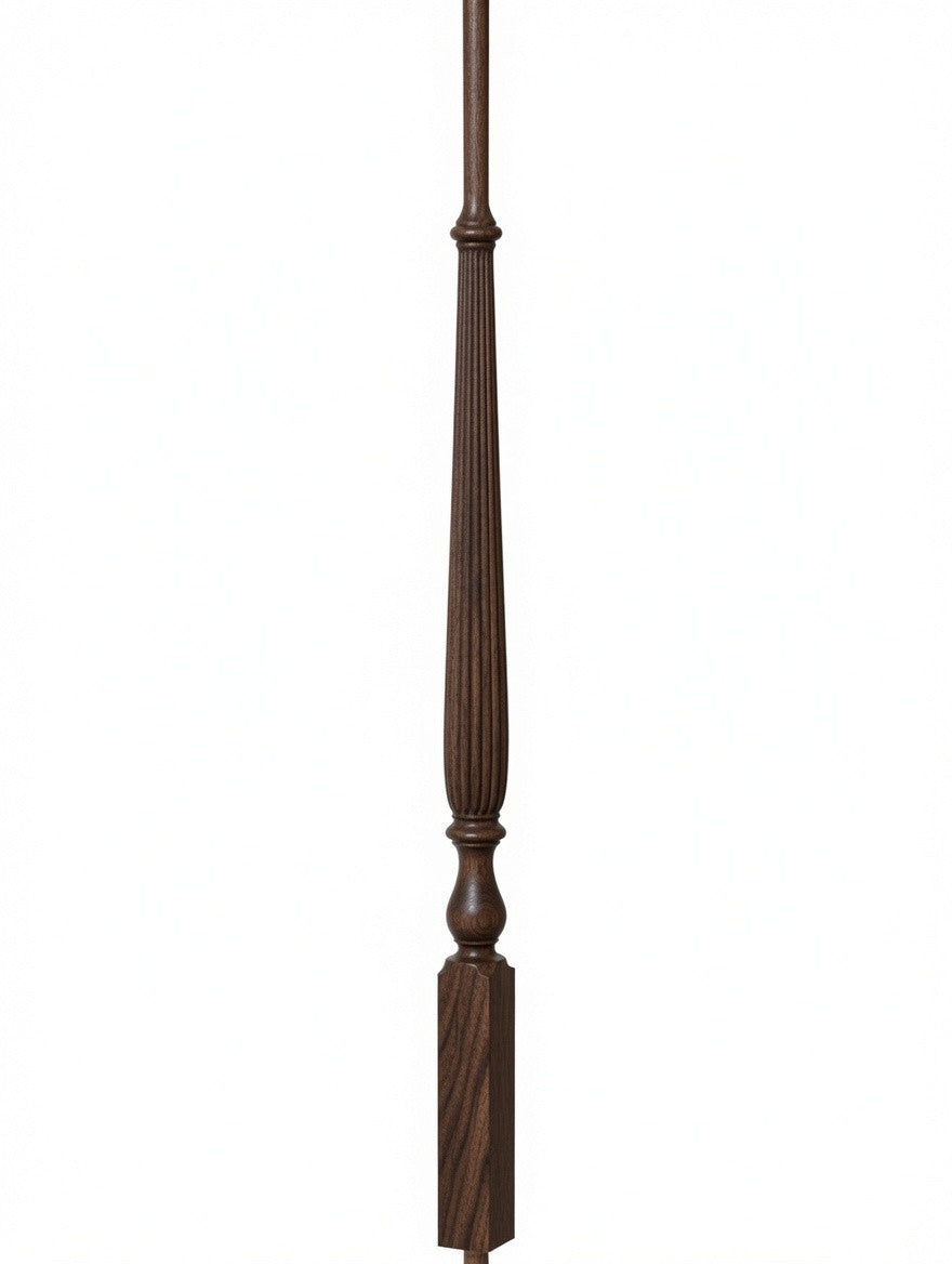 R-2715 42LB Reeded Ohio Regency Stairways Baluster, Walnut