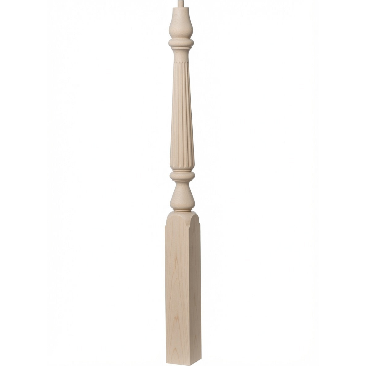 R-4811 (48"), or R-4815 (60") Ohio Series Pin Top Newel Post, Birch