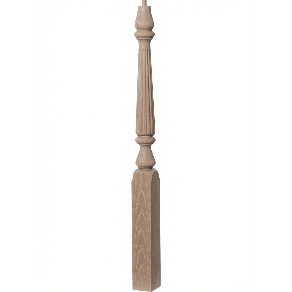 R-4811 (48"), or R-4815 (60") Ohio Series Pin Top Newel Post, White Oak