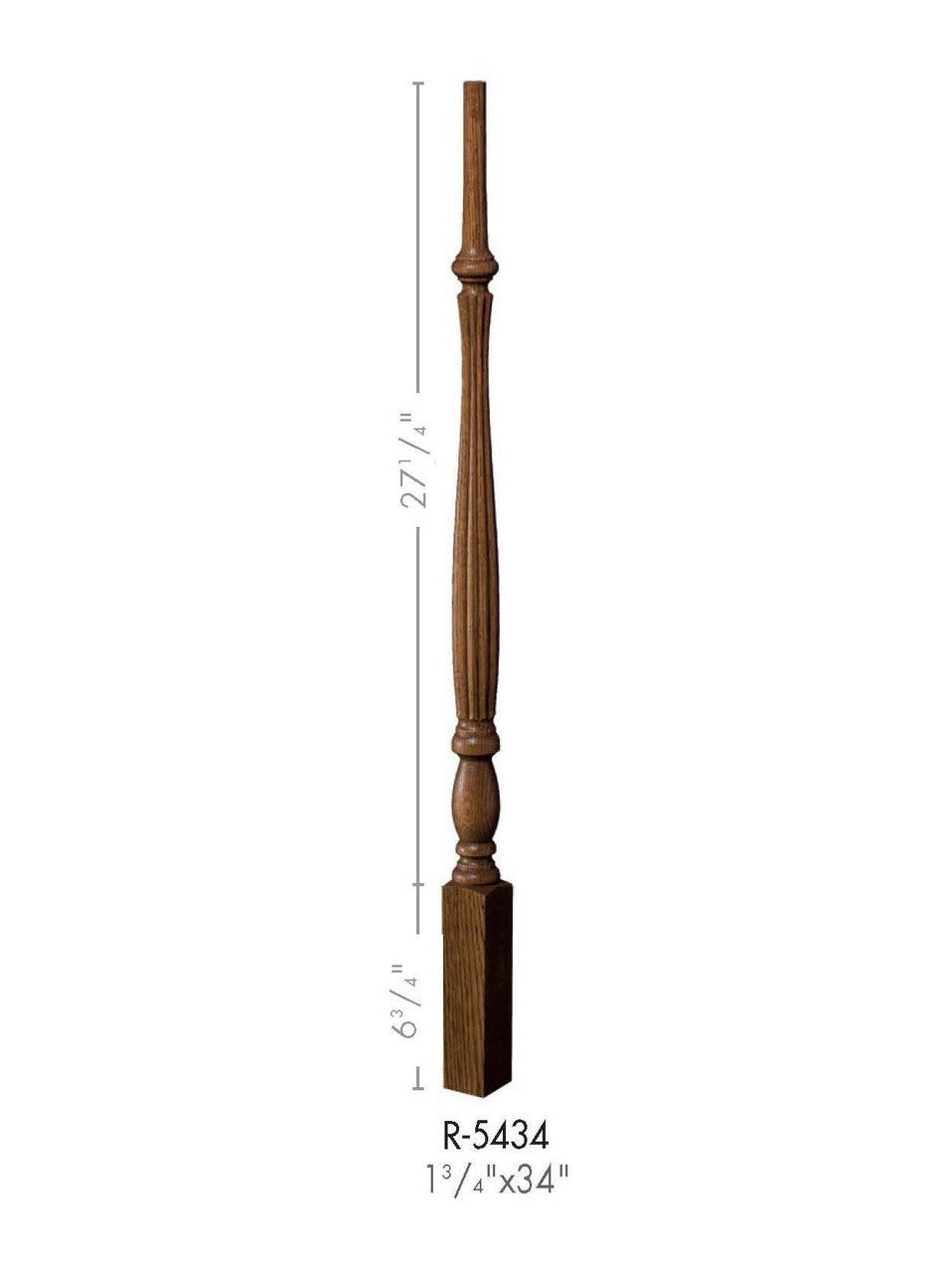 R-5434 34-inch Reeded Country Classic Baluster