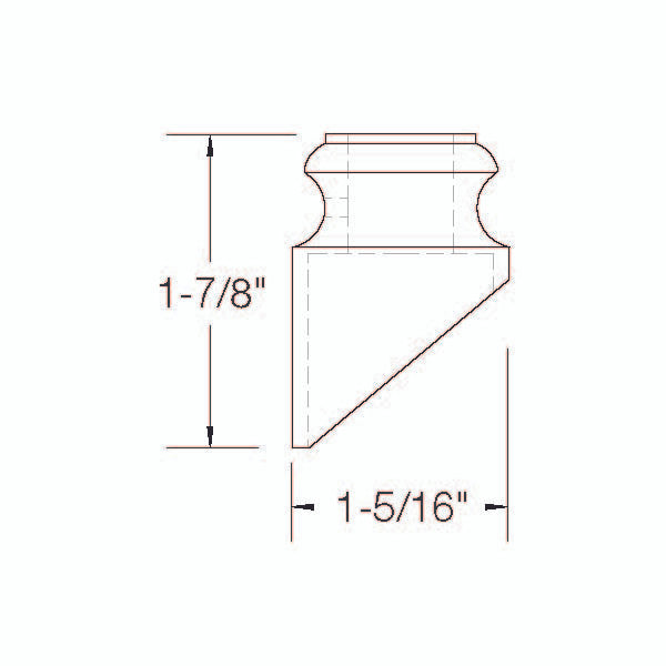SH905 Slanted Shoe Dimensional Information