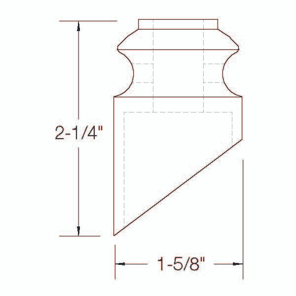 SHR904 12mm Slanted Light Shoe with Set Screw