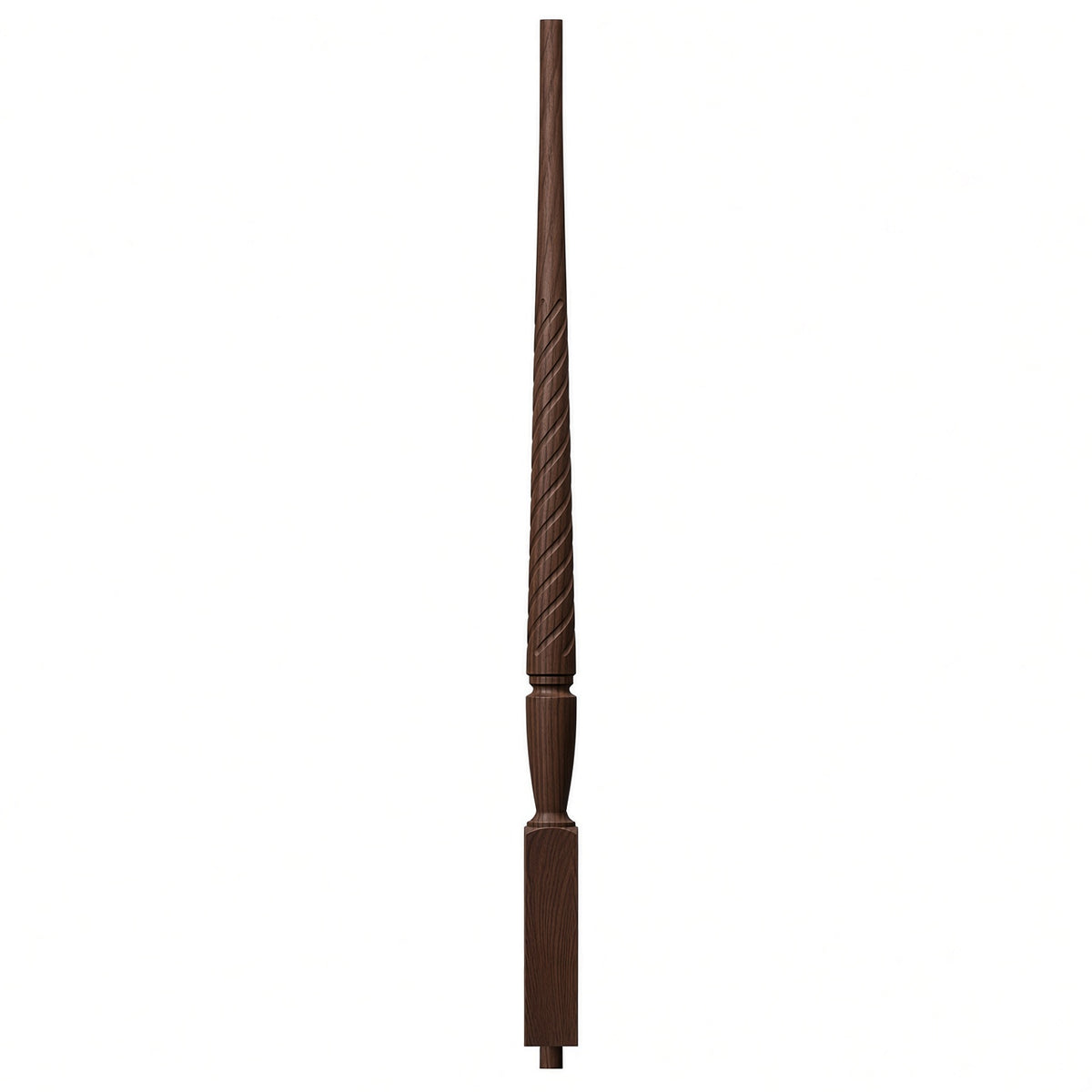 T-2015 1-3/4" Twist Bunker Hill Stair Baluster, Available in 31", 34", 36", 39", 42", and 48", Walnut