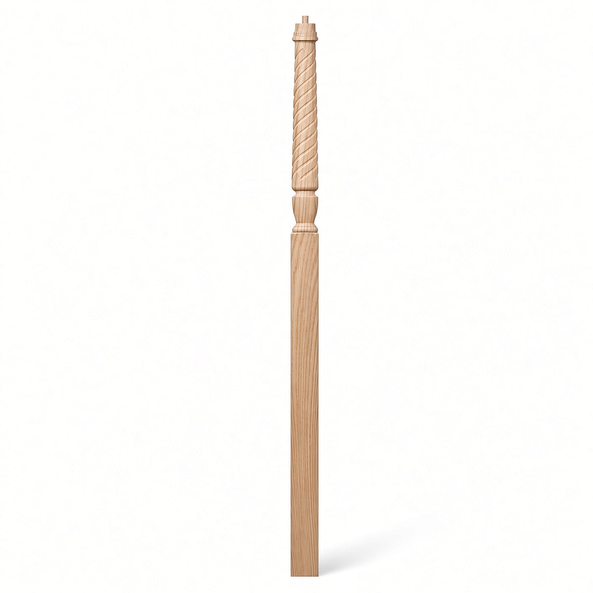 T-3018 3-1/2" x 72" Bunker Hill Pin Top Landing Newel Post, Ash
