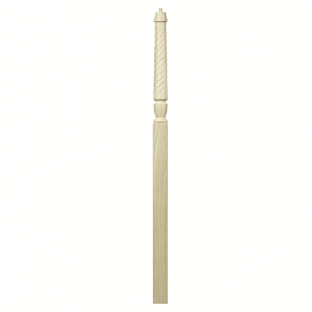 T-3018 3-1/2" x 72" Bunker Hill Pin Top Landing Newel Post, Poplar