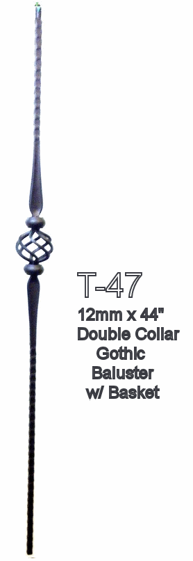 T-47 Single Basket with Spoons, Hammered Face