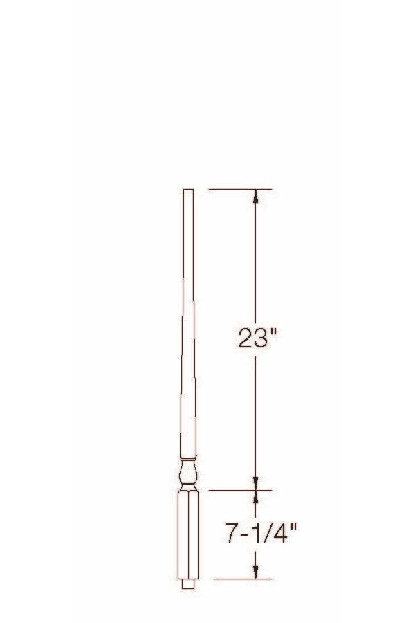 A-5015 31" Colonial Baluster Dimensional Information