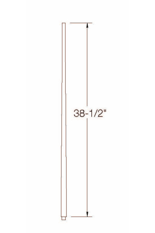 A-5240 1-3/4" x 39" Colonial Long Tapered Baluster Dimensional Information