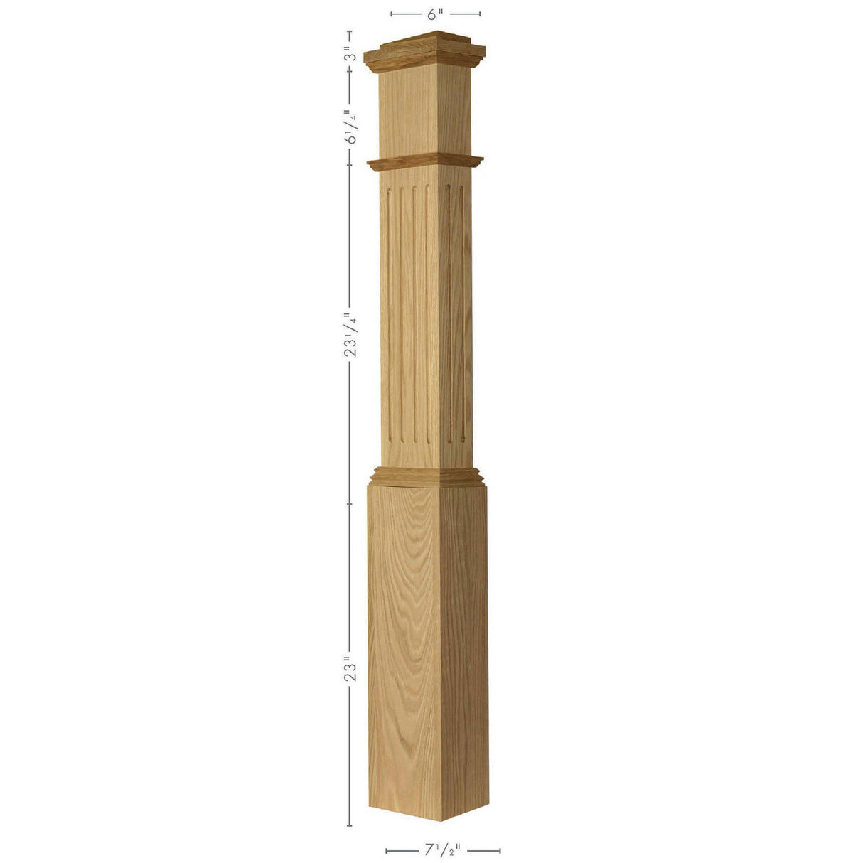 F-4092 Fluted Half Newel Post