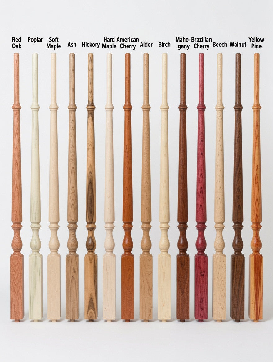 2715 Plain Ohio Baluster in Available Wood Species