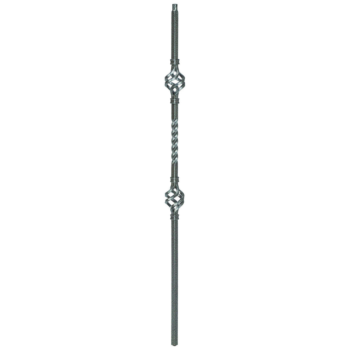 2G05 16mm Double Basket-Single Twist, Tubular Steel Shown in Silver Vein