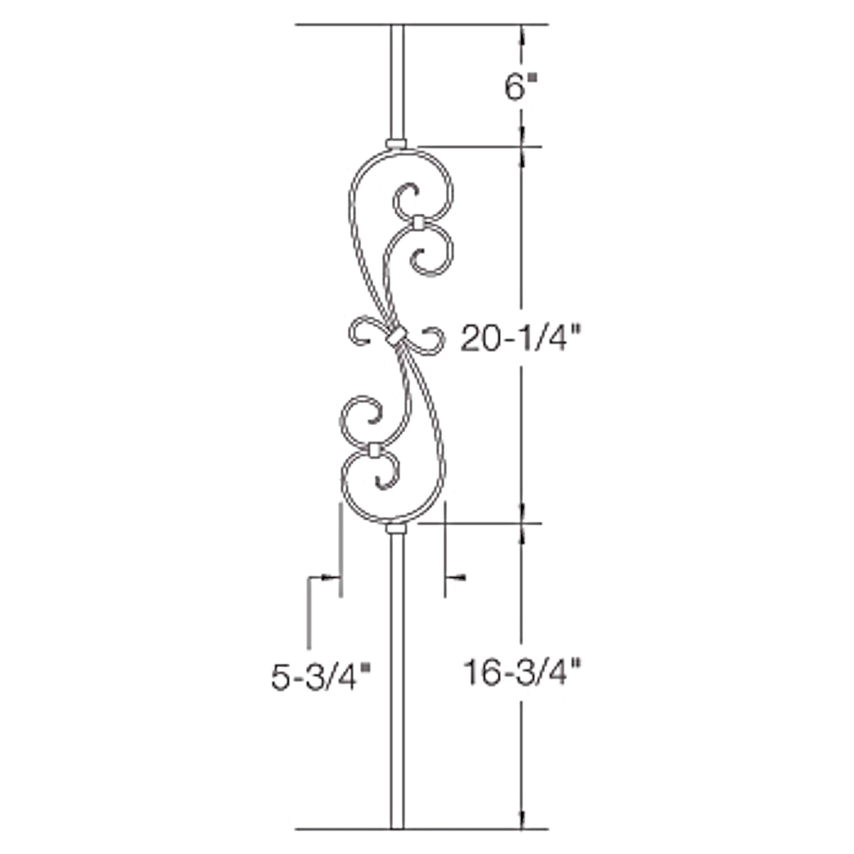 2GR56 16mm Round S-Scroll, Tubular Steel