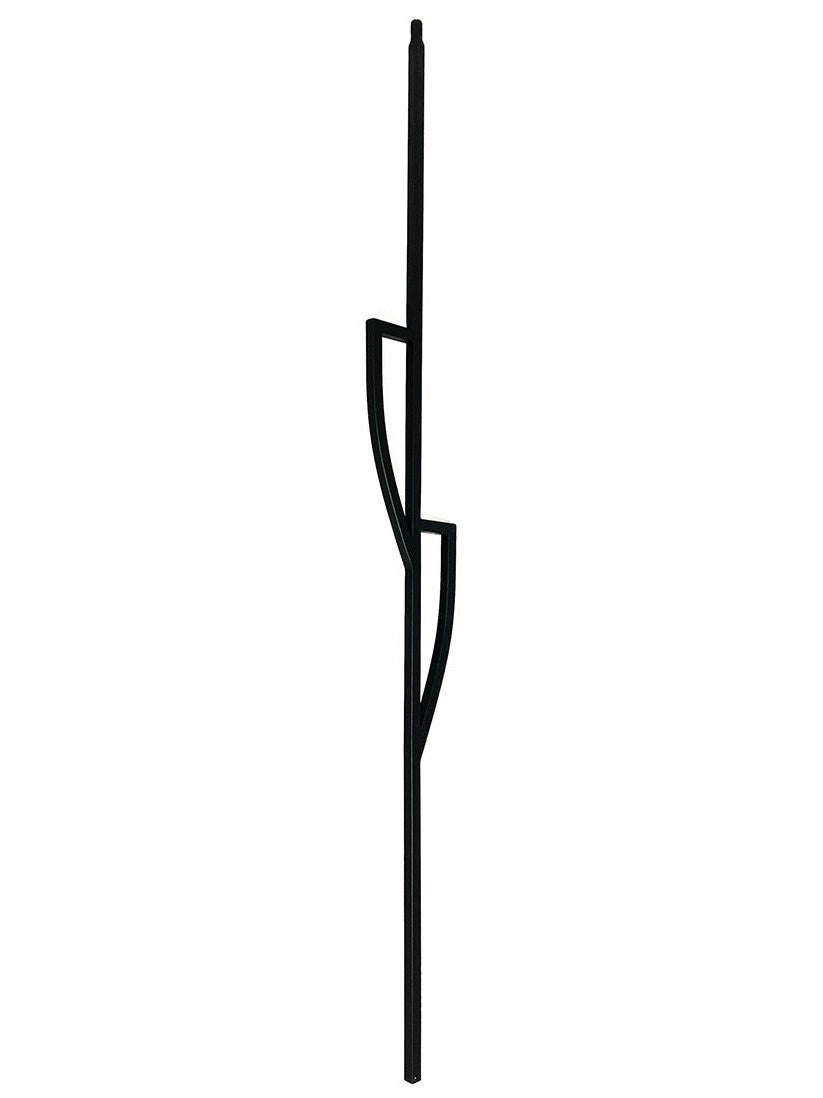 T79 1/2" Split Shield Metal Balusters, Satin Black