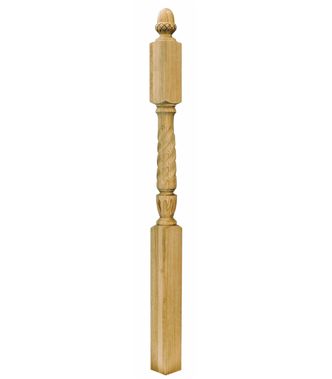A3045T Twist 56" Acorn Top Starting Newel Post