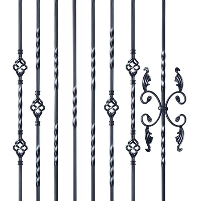 Twist and Basket Tubular Steel Balusters
